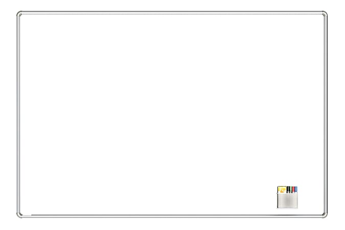 Ghent Nexus Magnetic Dry-Erase Whiteboard, 36" x 48", Aluminum Frame With Satin Silver Finish
