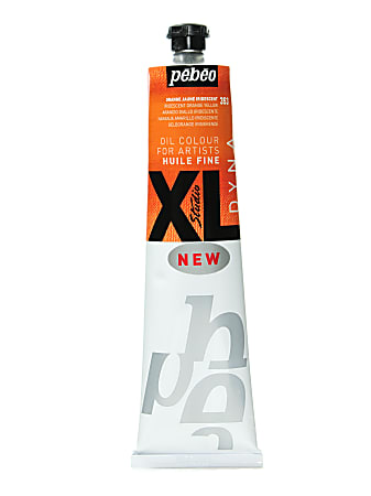 Pebeo Studio XL Oil Paint, 6.76 oz (200mL), Iridescent Orange/Yellow, Pack Of 2
