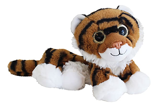 Office Depot® Brand Plush Animal Pencil Pouch, 4" x 11", Tiger