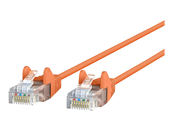 Belkin CAT6 Slim Gigabit Snagless UTP Ethernet Cable - 7 ft Category 6 Network Cable  - CE001B07ORGS
