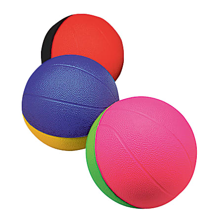 Poof Products Inc. Foam Pro 4" Mini Basketballs, Assorted Colors, Pack Of 3
