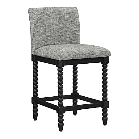Office Star Eliza Spindle Counter Stool, Black/Graphite