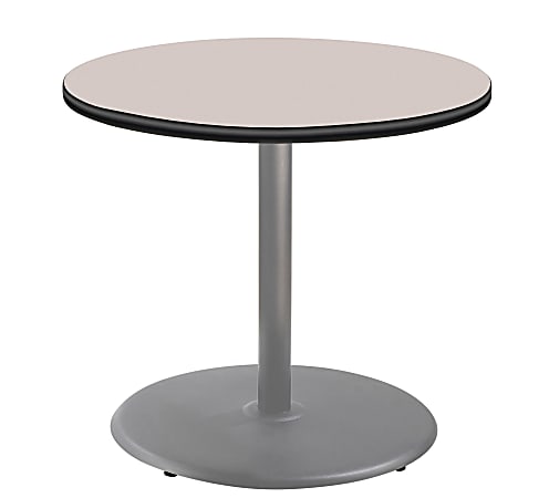 National Public Seating Round Café Table, 30"H x 36"W x 36"D, Gray Nebula/Gray