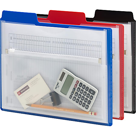 Smead® Polypropylene Project Organizers With Zip Pouches,