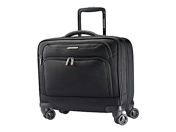 Samsonite Xenon Carrying Case Suitcase for 15.6 Notebook Black Damage  Resistant Interior Shock Resistant Interior 1680D Ballistic Polyester Body  Gunmetal Logo Handle 16 Height x 17.5 Width x 8.7 Depth 1 Each - Office  Depot