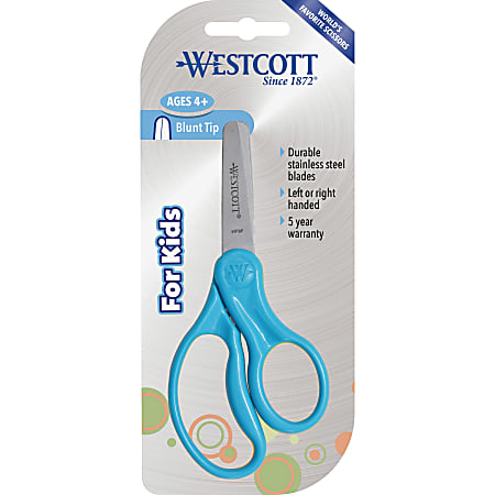 Westcott Blunt Tip 5" Kids Scissors - 5" Overall Length - Stainless Steel - Blunted Tip - Assorted - 30 / Pack