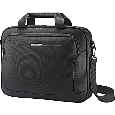 Samsonite Xenon Carrying Case for 15.6" Notebook - Black - Drop Resistant Interior, Shock Resistant Interior - 1680D Ballistic Nylon Body - Tricot Interior Material - 12.8" Height x 16.3" Width x 2" Depth - 1 Each