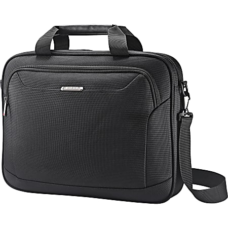 Samsonite Xenon Carrying Case for 15.6 Notebook Black Drop Resistant Interior Shock Resistant Interior 1680D Ballistic Nylon Body Tricot Interior Material 12.8 Height x 16.3 Width x 2 Depth 1 Each Off...