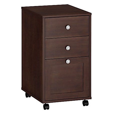 Kathy Ireland Office By Bush® Grand Expressions 3-Drawer Mobile File, 28" x 15 5/8" x 19 3/8", Warm Molasses