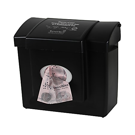 Hospeco Scensibles Personal Plastic Disposal Bag Dispenser, 11-1/2" x 9-3/4" x 5-5/8", Black