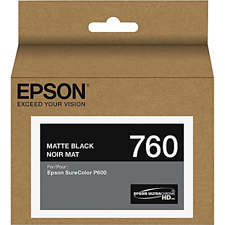 Epson UltraChrome HD T760 Original Ink Cartridge - Inkjet - Matte Black - 1 Each