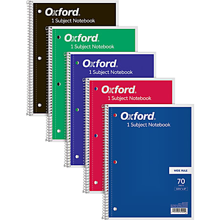 Just Basics Poly Spiral Notebook 8 x 10 12 1 Subject College Ruled 70  Sheets Blue - Office Depot