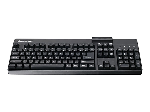 IOGEAR Integrated Keyboard/CAC Reader -USB 2.0 Type A Interface - 104 Key(s) - GKBSR202TAA