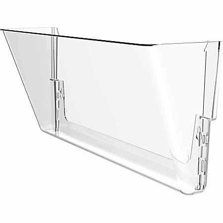 Storex Stacking Legal Size Wall Pocket, 7"H x 16"W x 4"D, Clear