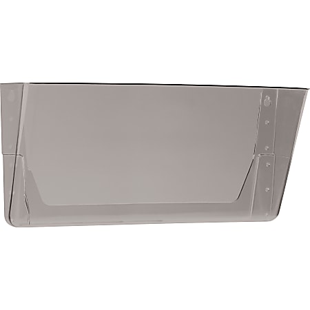 Storex Stacking Wall Pocket - 1 Pocket(s) - 7" Height x 4" Width16" Length - Stackable - Smoke - Poly - 1 Each