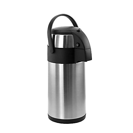 MegaChef 3 Quart Stainless Steel Airpot Hot Water Dispenser for Coffee and Tea