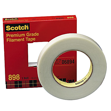 1" Width X 60 Yd Length Glass Yarn 3" Core Scotch Filament Tape 1 / Roll 