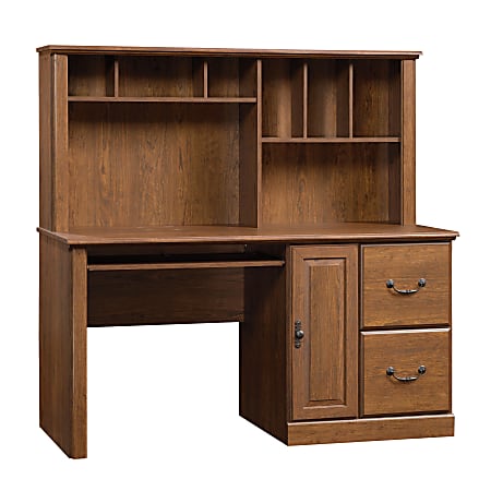 Sauder® Orchard Hills 59"W Computer Desk With Hutch, Milled Cherry