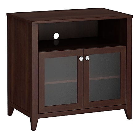 Kathy Ireland Office By Bush® Grand Expressions Tall TV Stand, 30" x 31 1/2" x 19 7/8", Warm Molasses