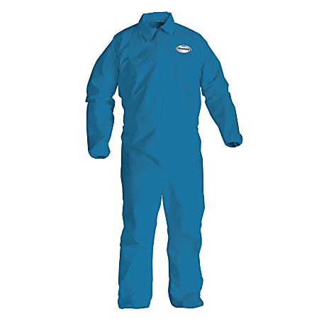 Kimberly-Clark® Professional KleenGuard A20 Microforce™ Particle Protection Coveralls, Large, Denim Blue, Pack Of 24 Coveralls