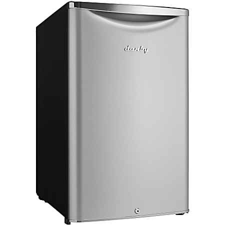 Danby 4.4 Cu.ft. Compact Refrigerator - 4.40 ft³ - Auto-defrost - Reversible - 4.40 ft³ Net Refrigerator Capacity - Metallic - Chrome Handle, Glass Shelf