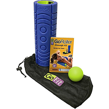 GoFit Go Roller Massage Kit - Green, Blue