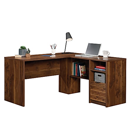 Sauder® Harvey Park 59"W L-Shaped Corner Desk, Grand Walnut