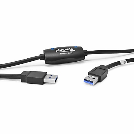 Plugable USB 3.0 Transfer Cable, Unlimited Use, Transfer Data Between 2 Windows PC's - Compatible with Windows 10, 8.1, 8, 7, Vista, XP, Bravura Easy Computer Sync Software Included