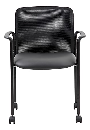 Boss Office Products Mesh Mid-Back Guest Chair, Black