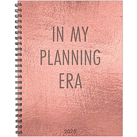2025 Willow Creek Press Weekly/Monthly Softcover Planner, 8-1/2” x 11”, Planning Era (Pink), January To December, 48696