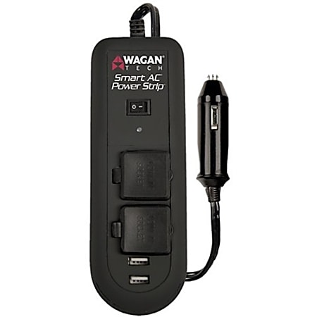 Wagan Smart AC Power Strip - Input Voltage: 15 V DC - Output Voltage: 120 V AC, 5 V DC - Continuous Power: 120 W