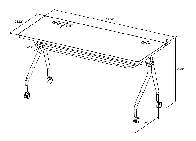 Dokicamp table Hシリーズ300 2273-945 | Adamo Silver Gray Cocktail Table | Signature Designs|