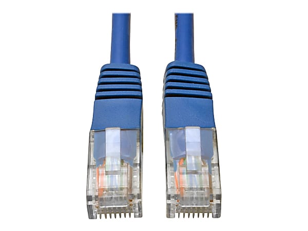 Tripp Lite 10ft Cat5e Cat5 350MHz Molded Patch Cable RJ45 MM Blue 10 Patch  cable RJ 45 M to RJ 45 M 10 ft UTP CAT 5e molded stranded blue - Office  Depot