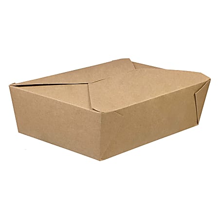 Amscan Kraft Paper Takeaway Boxes, 2-1/2"H x 8-1/4"W x 6"D, Brown, Pack Of 10 Boxes