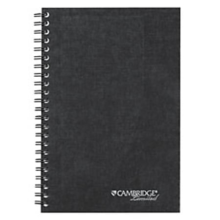 Cambridge® Limited® 30% Recycled Business Notebook, 6 5/8" x 9 1/2", 1 Subject, Legal Ruled, 80 Sheets, Black