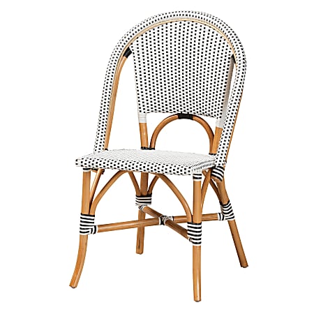 bali & pari Genica Classic French Bistro Chair, White/Brown