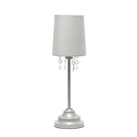 Simple Designs Table Lamp, 16-5/8"H, Gray