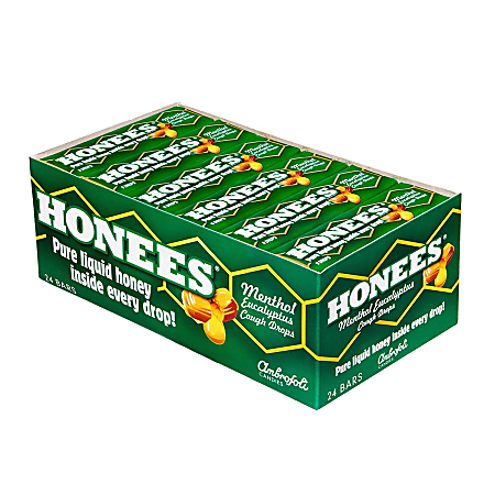 Honees Cough Drops, Ambrosoli Menthol Eucalyptus, Box Of 24