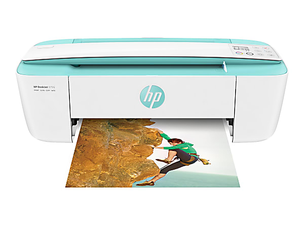 HP Deskjet 3755 Inkjet All-In-One Color Printer, White/Blue