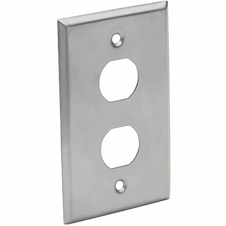 Eaton Tripp Lite Series RJ45 Bulkhead Wall Plate 2 Cutouts Industrial Metal Single Gang TAA - Faceplate - N206FP02IND