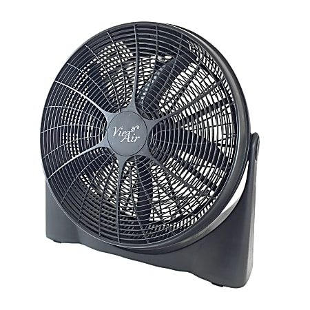 Vie Air 20" High-Velocity Floor Fan, 22"H x 22"W x 8"D, Black