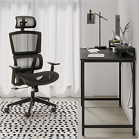 risa（机） Realspace Rezio 47 Computer Desk with Hutch and Integrated