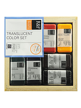 R & F Handmade Paints Encaustic Set, Translucent Paint, Assorted Colors