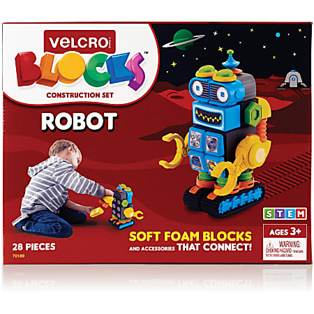 VELCRO® Soft Blocks Robot Construction Set - Theme/Subject: Learning - Skill Learning: Construction, Imagination, Creativity - 3 Year & Up - Multi