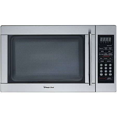 Magic Chef® 1.3 Cu Ft Countertop Microwave, Stainless Steel