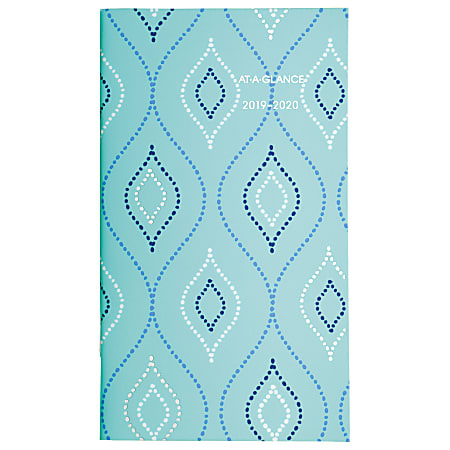 AT-A-GLANCE® Serene Diamonds 25-Month Pocket Planner, 3 5/8" x 6 1/16", Multicolor, January 2019 To January 2021