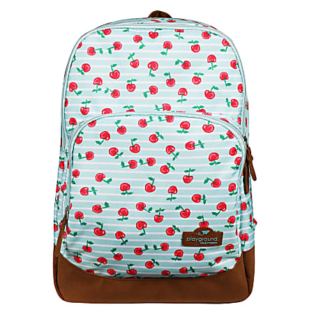 Playground Smooth Backpack, Teal/Cherries