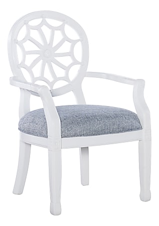 Powell® Home Fashions Waverly Accent Chair, White/Blue