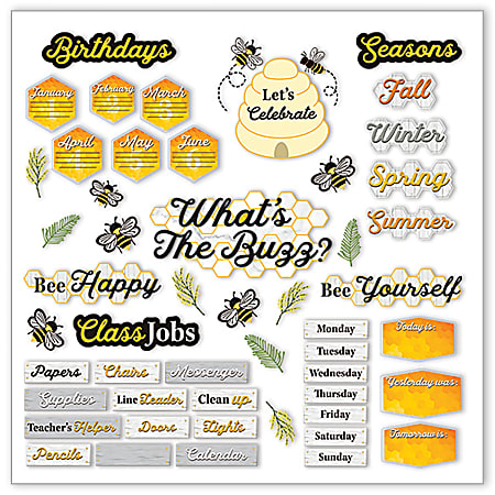 Eureka The Hive Classroom Organization 63-Piece Bulletin Board Set