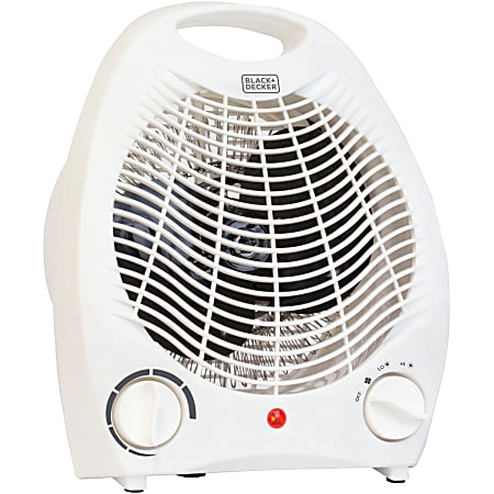 BLACK+DECKER™ 1,500-Watt-Max Personal Desktop Heater with Fan Setting, White